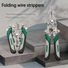 Electrician Folding Wire Stripping Pliers, Multifunctional Wire Pressing Pliers, Wire Splitting, Winding, Wire Breaking, Stripping, And Screwing Tools