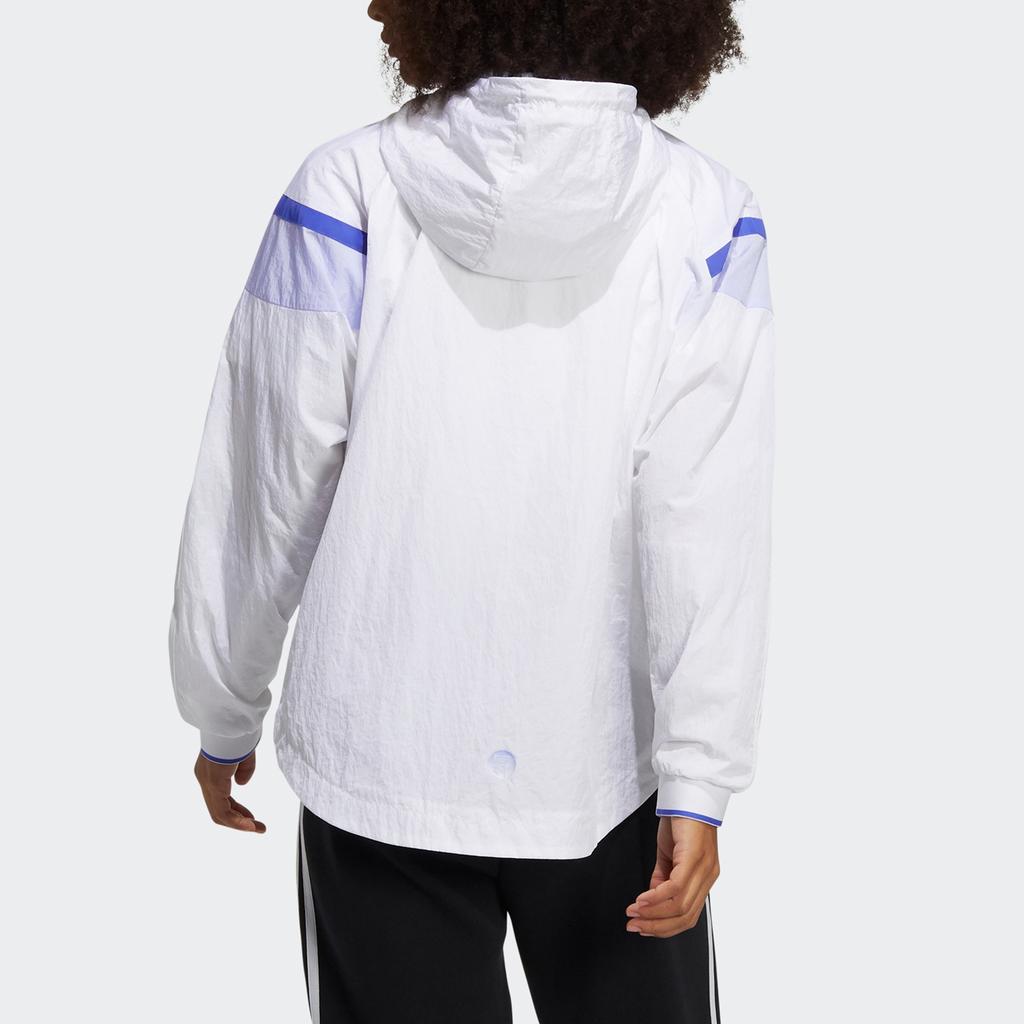 Adidas Wx Color Block Windbreaker Casual Sports Jacket Women White HD0367