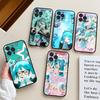 Кавайная H-Хатсуне Мику Для IPhone 17 16 15 14 13 12 11 Pro Max 13 17Air Ударопрочные Мягкие Чехлы для Телефона Coque