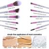 Makeup Brushes, Fashionable Crystal Brushes, Glitter Brushes, 10-piece Makeup Brush Set, Foundation Brush, Loose Powder Brush, Eye Shadow Brush