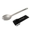 TITAN MANIA Titanium Spork, Ultra-Lightweight and Durable, Hanging Spoon, Cookware, Outdoor Camping, Solo Camping, Camping Gear, Includes Storage Bag