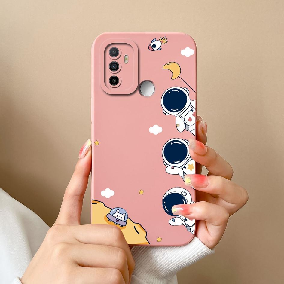 Для OPPO Find X5 Lite Pro F5 F7 F9 F11 F21S F19S чехол милый защитный мультяшный узор матовый мягкий силиконовый чехол космонавта для бампера OPPO