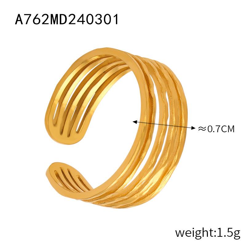 Британский ветер титановые стальные ювелирные изделия модные индивидуальные простые кольца Wind Line 18k Gold цвет удерживающее кольцо серии
