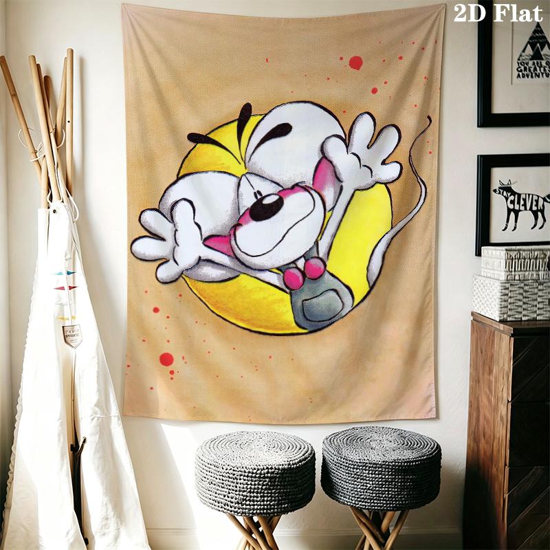 diddl Wall Tapestry Aesthetic Wall Hanging Printed Fabric Blanket Decorative Tapestries for Bedroom Living Room Home Decor