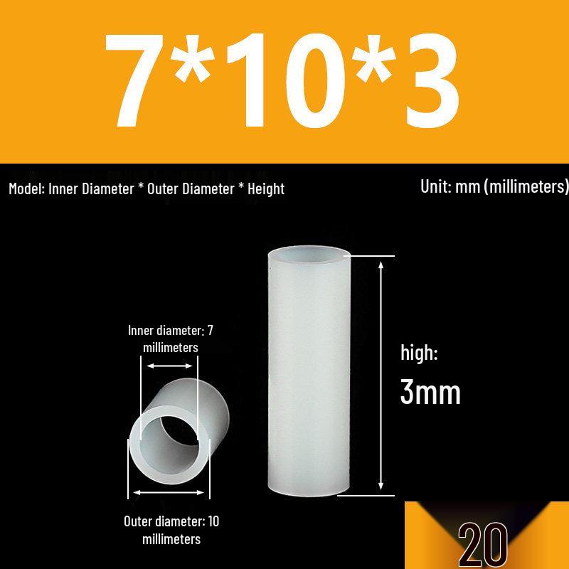 Nylon Spacer & Insulating Sleeve Set: M2.5-M7 Sizes, Thickened Washer, Isolation Shaft & Lamp Column