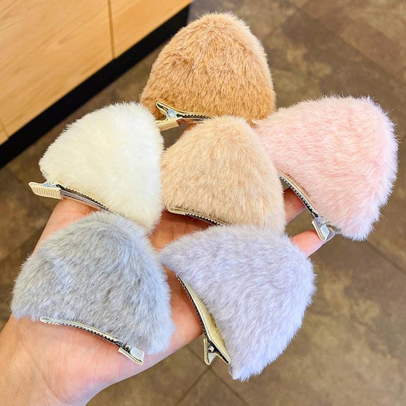 Заколки для волос в виде кошачьих ушек, боковые заколки для волос в виде кошачьих ушек, милые заколки для волос в виде ушек животных, мультяшная заколка для волос, головной убор на Хэллоуин