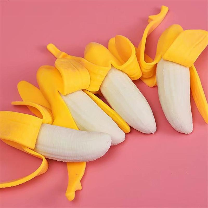 Банановая мягкая игрушка Jumbo Squishy Fruit Squeeze Toy Новинка игрушки Детские игрушки Мягкая антистрессовая музыка для вентиляции Дети Хэллоуин Антистрессовые игрушки