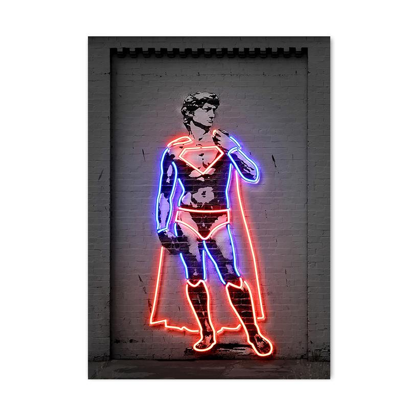 Неоновый эффект мотоциклетного шлема музыкальная кинозвезда холст картина постер и принты настенное искусство картина для бара украшение дома