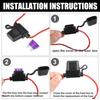uxcell DC 32V 14 AWG Автомобильный inline держатель предохранителя в стиле ATC с предохранителем 35A, 2 комплекта