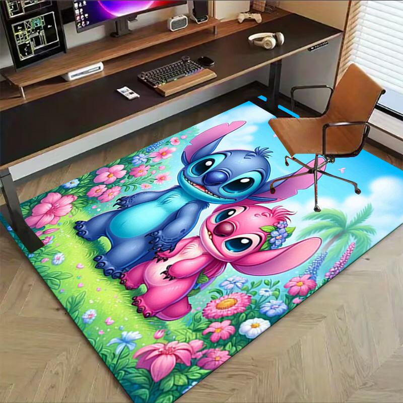 Lilo Stitch Adventure Carpet For Playroom Bedroom Living Room Sofa Home Decorkids Game Area Rug Nonslip Floor Mat