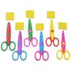 Assorted Colors Plastic Safety Paper Wave Lace Edge DIY Scissors for Kids