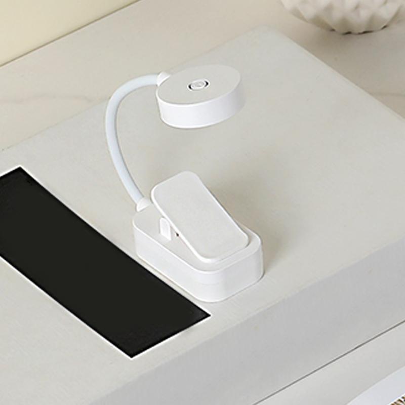 Складная мини-книга-лампа с клипсой, перезаряжаемая от USB, светодиодный ночник, 3 режима, защита глаз, плавная регулировка яркости, гибкая, для чтения в спальне