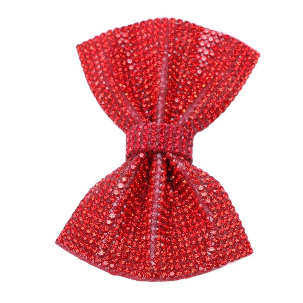 2pcs Shiny Design Sequin Hair Clips Handmade Crystal Rhinestone Bows Glitter Hair Bows For Women