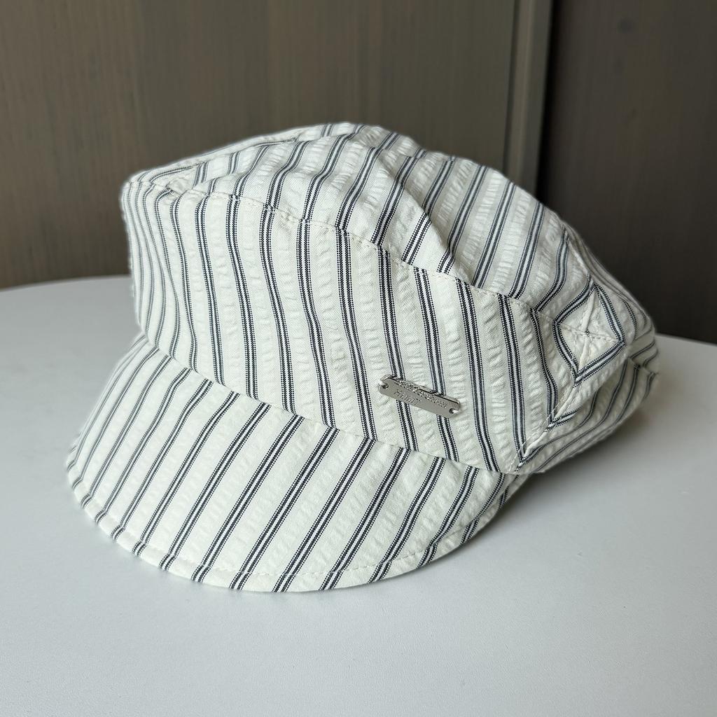 Vintage Striped Versatile Newsboy Hat Children's Spring and Summer Face Small Casual Cap Fashion Bud Painter Hat