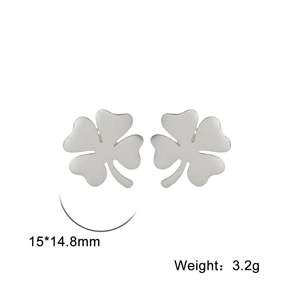 Cazador Lucky Four-leaf Clover Piercing Women Earrings Stainless Steel Gold Color Cute Studs Jewelry Mother's Day Gift 2026 New