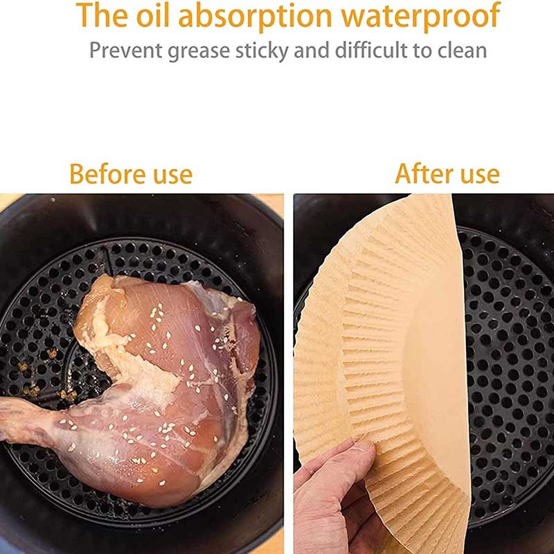 Одноразовый бумажный вкладыш для фритюрницы, 100 шт. вкладышей для фритюрницы, круглые 6,3 дюйма, антипригарные вкладыши из пергаментной бумаги для фритюрницы