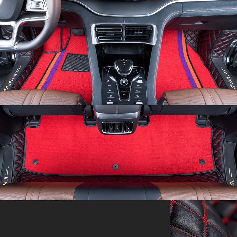Для GWM Haval H6 3-го поколения 2021 2022 Автомобильные коврики Двухслойные Кожа PU Накладка на пол Внутренний напольный вкладыш Автоаксессуары Для LHD