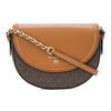 Mk Jet Set Charm Классический Монограмма Color Block Кожаная Сумка-Седло Crossbody Средняя Женские Сумки Темно-Коричневый Желудево-Коричневый 32T0GT9C6B-252