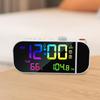 Projection Alarm Clock Bedside Practical Compact Versatile Home Decor Clear LED Display for