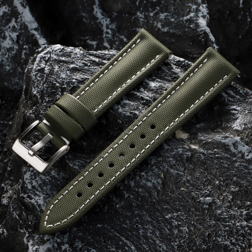 Ремешок для часов из парусины для Blancpain Нейлоновый холст 18 мм 19 мм 20 мм 21 мм 22 мм Ремешок для часов Быстросъемный Ремешок на запястье из натуральной кожи