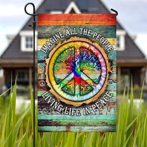 American ag Peace Sign Hippie Garden ag 11.5x17.5 Indoor Outdoor AAV