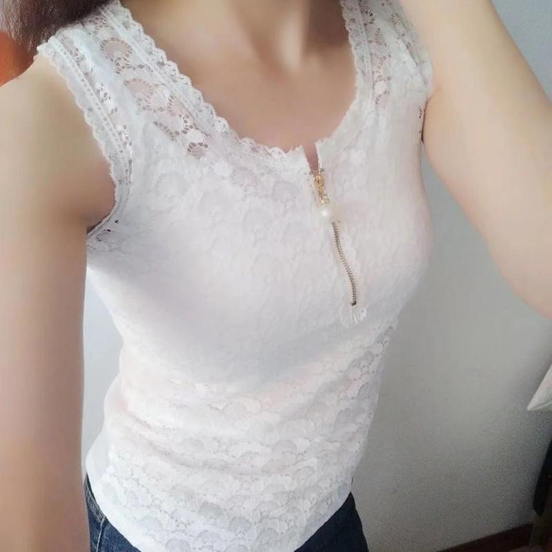 Женская кружевная майка, летняя корейская женская одежда больших размеров, верхняя одежда, модный свободный жилет, нижнее белье