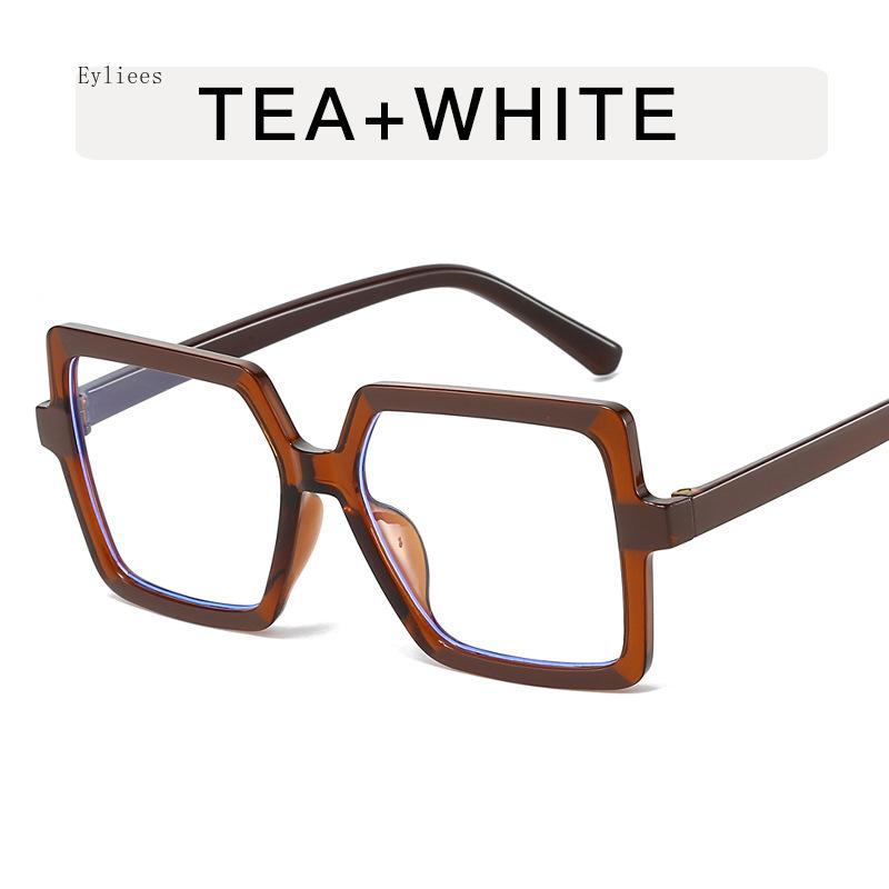 European American Style Glasses Women Irregular Shape Blue Light Blocking Mens Glasses Frame New Stylish Decorative Glass
