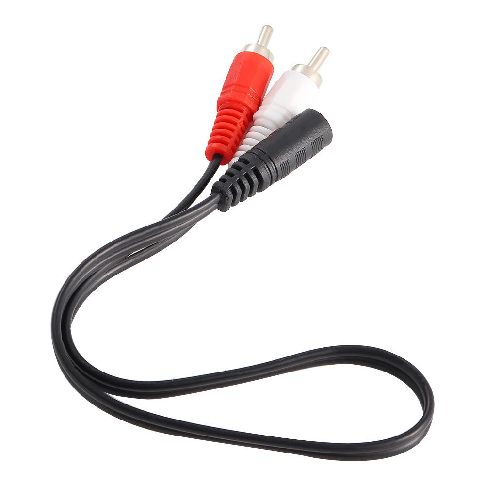 Universal 40cm 3.5mm Female Headphone 3.5 2 RCA Splitter Audio Cables Adapter Cable Stereo Audio