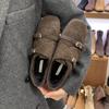 Ретро женские туфли на высокой платформе с квадратным носком, новые теплые туфли для осени и зимы