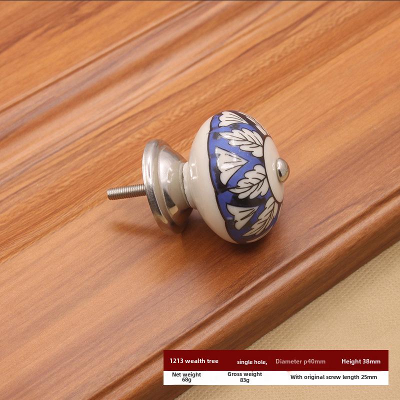 Американская современная керамическая ручка-тыква - круглая, с одним отверстием для шкафов и гардеробов