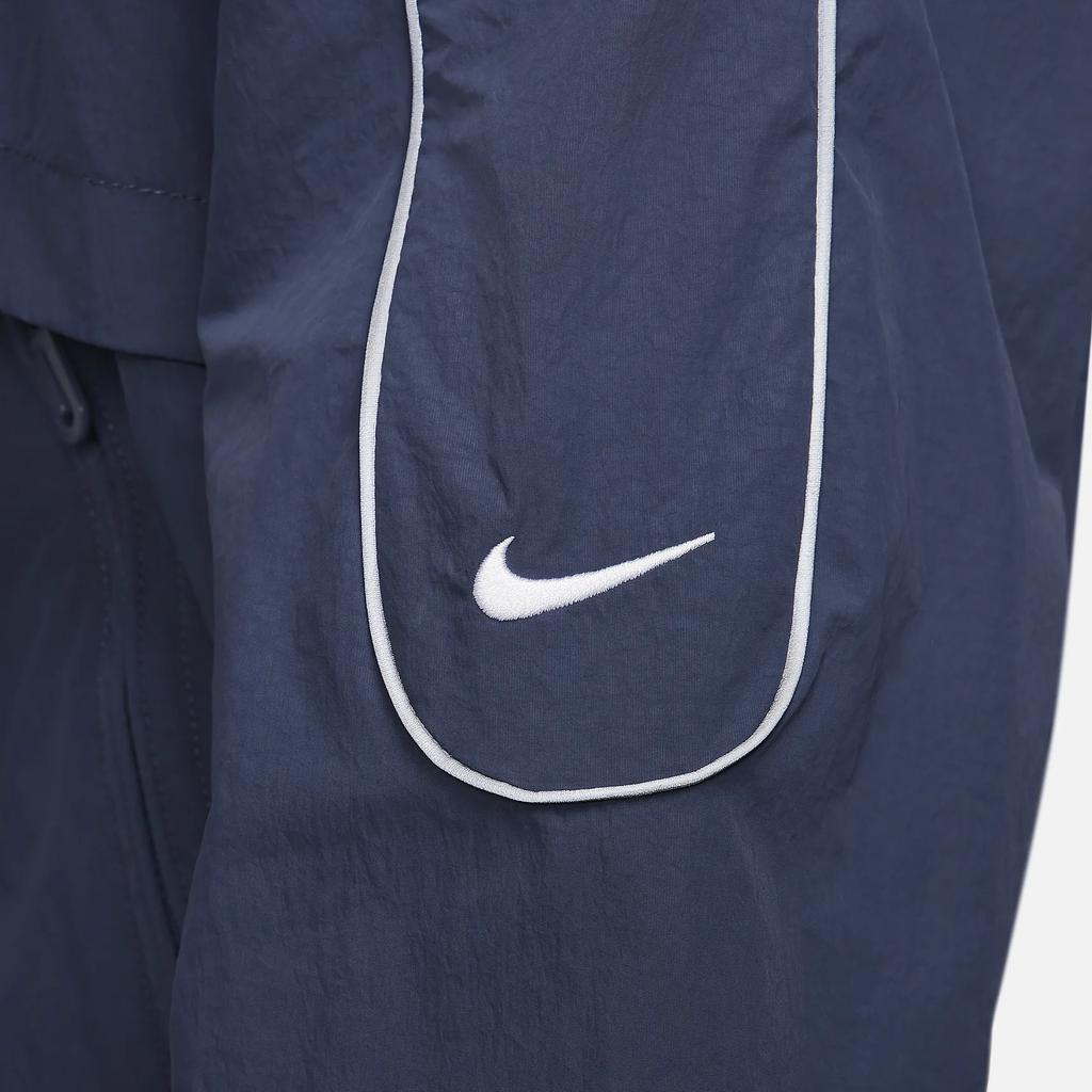 Nike Спортивная одежда Solo Swoosh Logo Куртка с воротником на молнии Мужские куртки Громо-синий FB8623-437