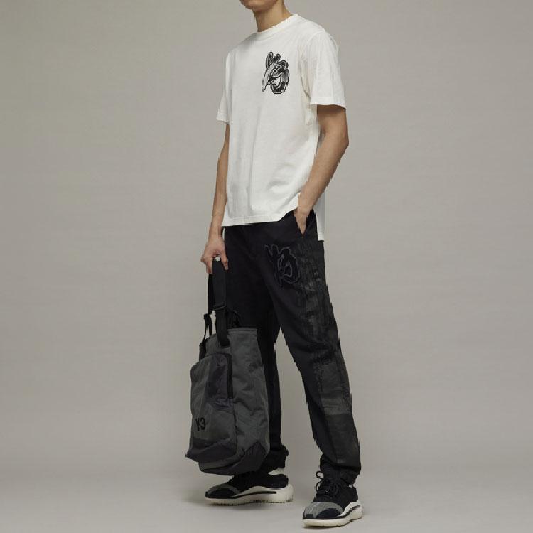 Y-3 SS23 Letter Logo Printed Casual Crew Neck Short Sleeve T-Shirt Unisex Tops White IM1791