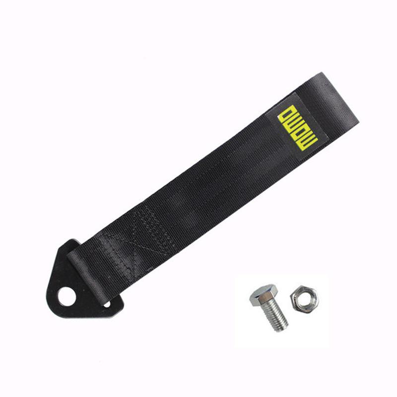Универсальный высокопрочный нейлоновый буксирный ремень 28 см, автомобильные гоночные буксировочные тросы, тросы для авто прицепа, бампер прицепа, Макс. 2 т, буксировочный ремень с гайкой