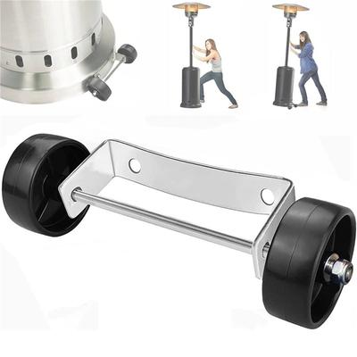 Уличный пропановый обогреватель для патио на колесах, коммерческий и бытовой, серый, с резервуаром для воды, 32,1 x 32,1 x 91,3 дюйма (ДхШхВ)