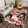 Bob's Burgers Cartoon Carpet suitable as a non-slip mat for the living room or bedroom sofa