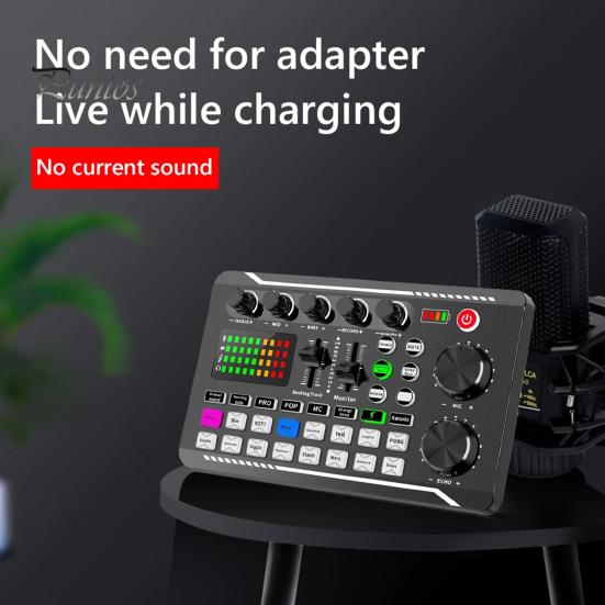 Профессиональный комплект звуковой карты, прозрачная живая аудиозапись, вещание, студийная запись, регулируемый аудиомикшер с высокими/средними/басами, усилитель