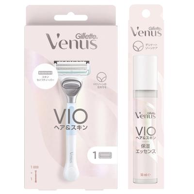Venus Gillette Venus VIO Бритва для кожи с волосами 1 сменный картридж Увлажняющая эссенция 50 мл Набор [Оптовая покупка] & Женский (с лезвием) +