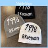 1998 Letter Rkiemo Knit Cap For Fall Casual And Streetwear Looks Gift Hat