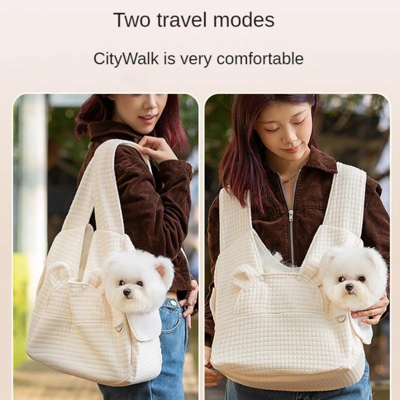 Дышащий хлопковый рюкзак для домашних животных, регулируемые портативные сумки с перекрестной грудью для маленьких собак и кошек