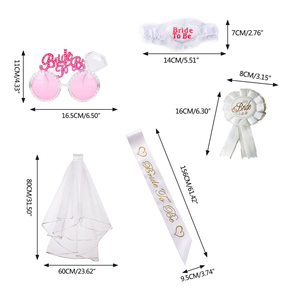 Bridal Glasses Bachelorette Party Glasses Bride To Be Veil Bride To Be Sash Bridal Shower Bridal Garter Bridal Badge