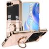 For Samsung Galaxy Z Flip6 5G Case Precise Cutouts 6D Electroplating TPU Phone Cover with Ring Holder