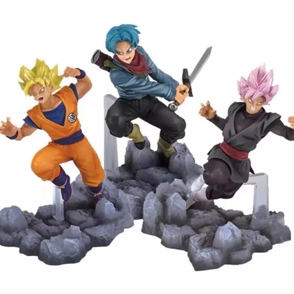 14 см Dragon Ball Goku Транкс Goku Black Боевая стойка Аниме Фигурка Модель Статуя Коллекция Настольное Украшение Орнамент Игрушки