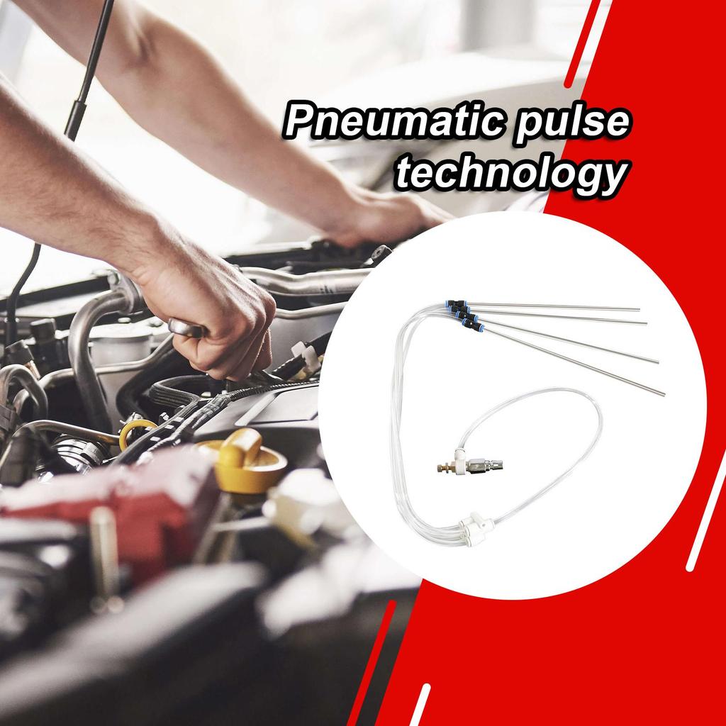 Pneumatic Pulse Cleaner Cleaning Removal Anti-Slip Pneumatic Brush Tool for Vehicle Maintenance Garage Combustion Chamber