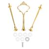 Multi Tiers Cake Tray Stand Handle Fruit Plate Hardware Fitting Holder(3-tiers Round Gold)