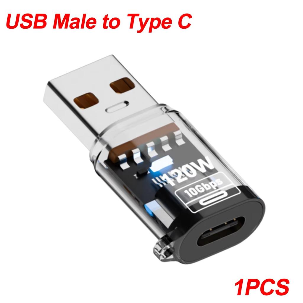 120W High-speed Charging USB Type C Phone Adapters USB C To A Male To Female Converter for MacBook IPhone Samsung Connectors