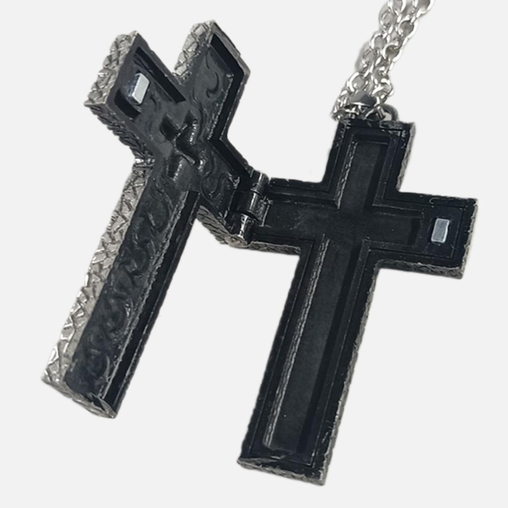 3D Metal Thanos Inspired Gothic Pendant Necklace – Hidden Compartment Cross, Octopus Tentacle Design, Vintage Steampunk Jewelry