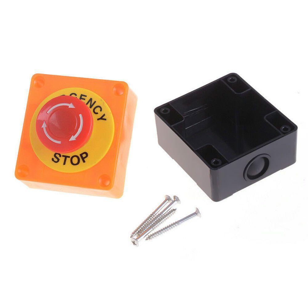 AC 660V 10A Mushroom Red Sign Emergency Stop Switch LAY7-11ZS DPST Push Button Switch