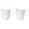 NARUMI Pair of Aurora Lace Blue and Cute and Microwave Gift Mugs, Design, 290cc, Pattern, Pink, Stylish, Gift, Safe, Boxed, 97104-21475