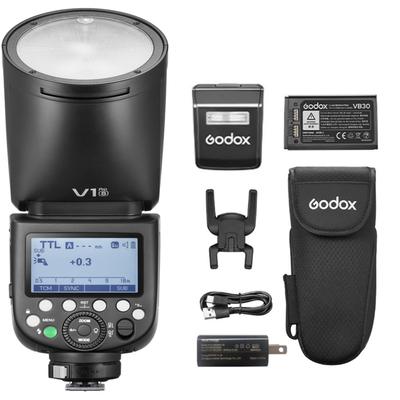 Авторизованная вспышка GODOX для раздельной зарядки, совместимая с Sony [Официальный дилер GODOX] V1Pro-S Литий-ионная, круглоликая, для Sony, 1/8000 HSS, 76 Вт·с, 2,4G TTL,