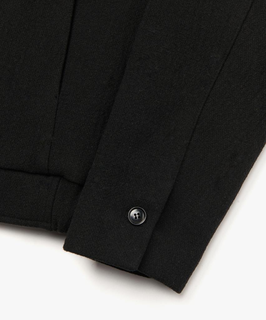 Leumadeu Wool Double Pocket High-Neck Jacket - Black